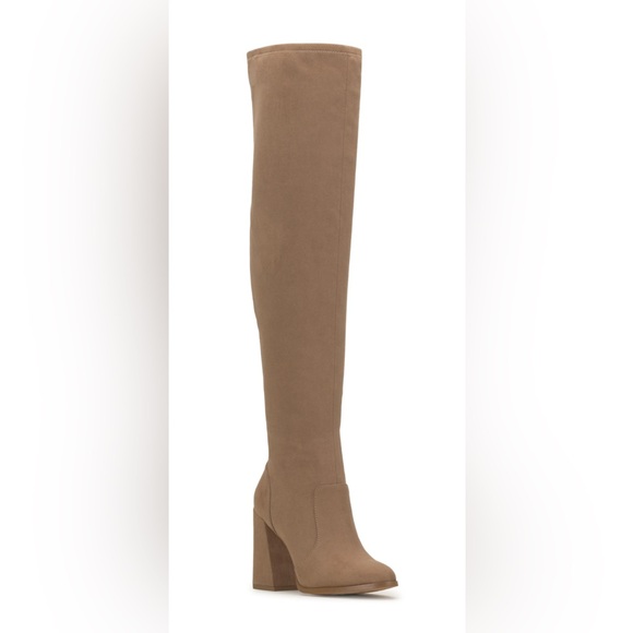 Jessica Simpson Sandstone Britten Suede Over-the-Knee Boots sz 9 wide calf - Picture 3 of 6